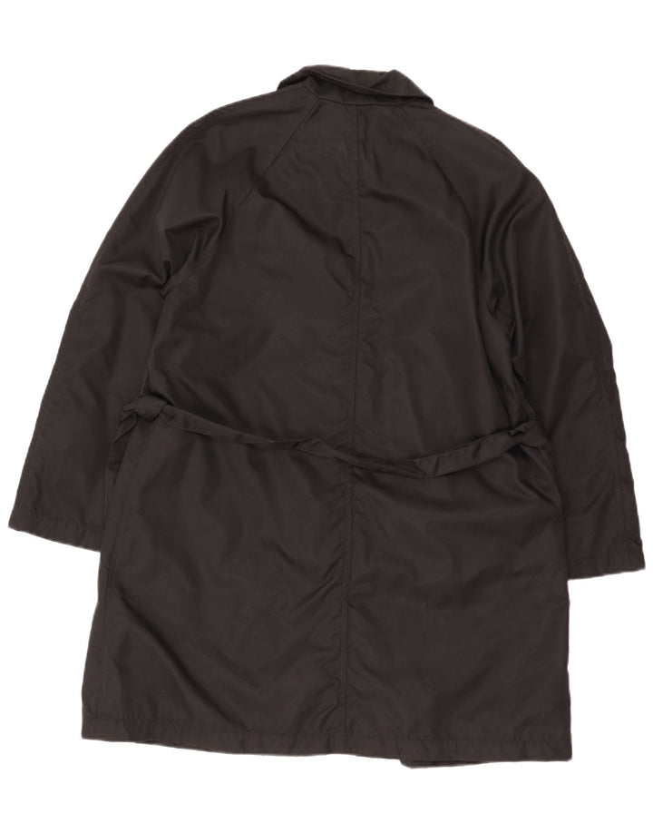 Benetton Damen Übergroßer Mantel UK 10 Small Schwarz Polyamid