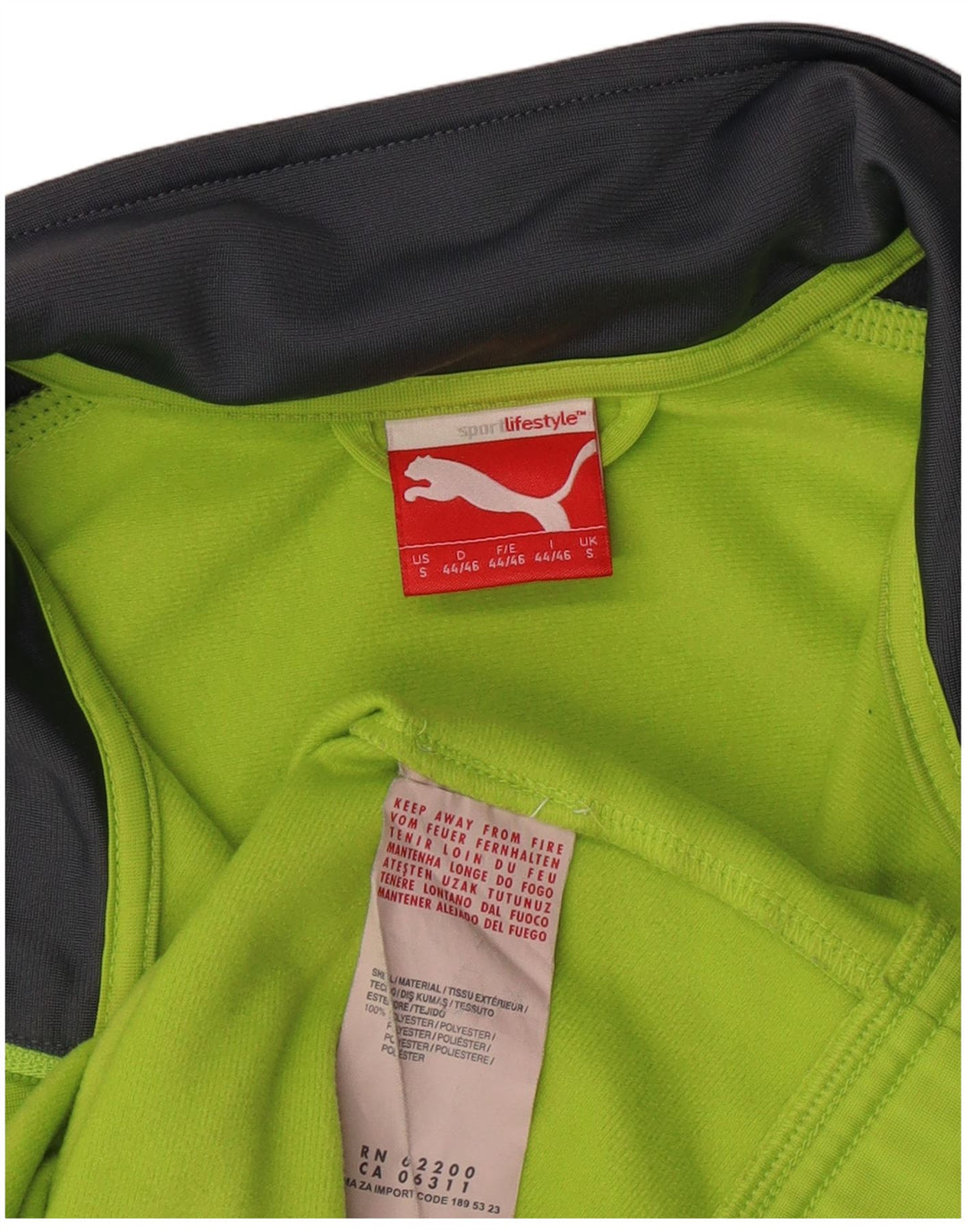 PUMA Herren-Trainingsanzug mit grafischem Oberteil, klein, grün, Farbblock-Polyester