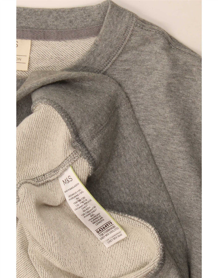 Marks & Spencer Herren Sweatshirt Pullover 3XL Grau Baumwolle