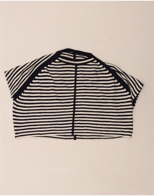 Karen Millen Damen Crop Poncho Pullover UK 10 Small Marineblau Nautisch