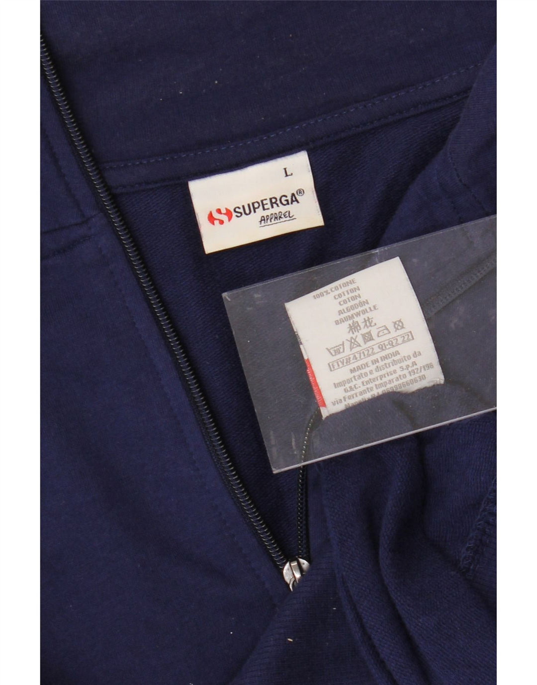 SUPERGA Damen-Trainingsanzugoberteil, UK-Größe 46, Größe L, Marineblau, Baumwolle