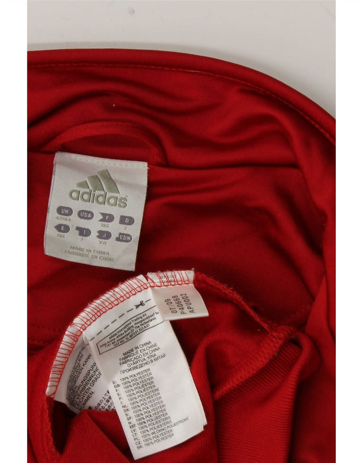 ADIDAS Herren-Trainingsanzug-Top-Jacke, UK 42/44, großes rotes Farbblock-Polyester