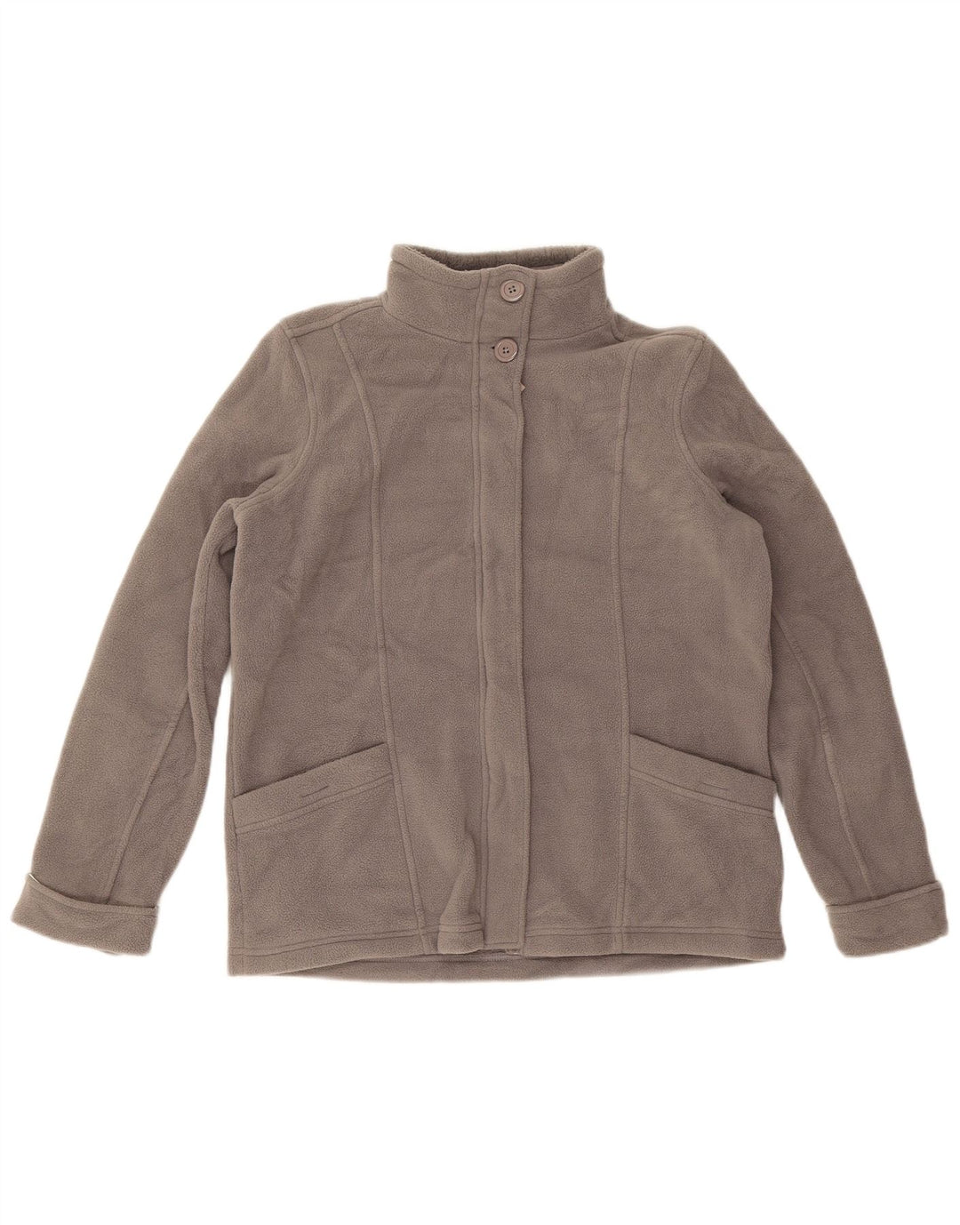 Marks & Spencer Damen-Fleecejacke in Übergröße, UK 12, Mittelgrau, Polyester