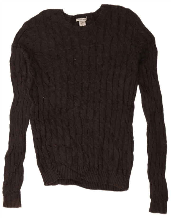 Gap Herren-Pullover mit U-Boot-Ausschnitt aus mittelgrauer Baumwolle