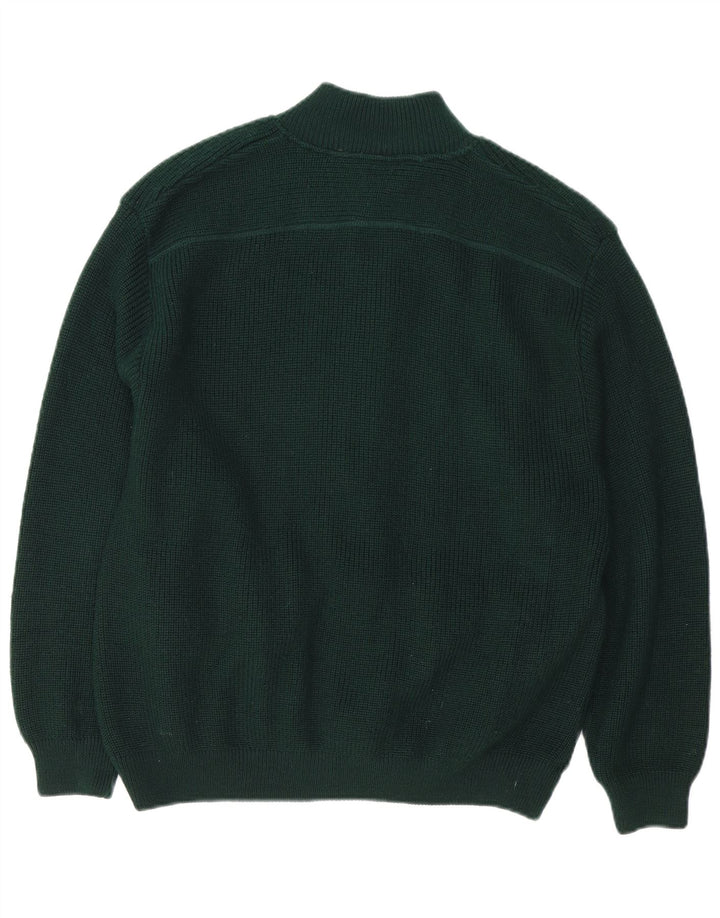 Il Granchio Herren-Cardigan-Pullover Mittelgrün