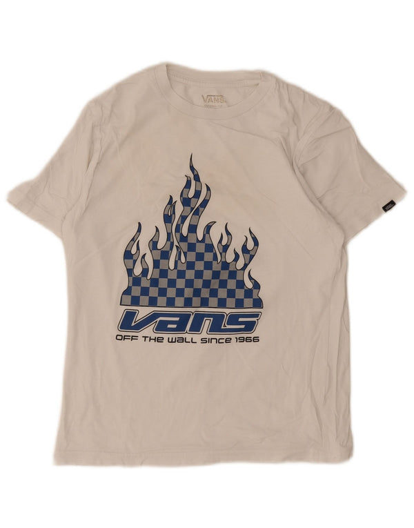 Vans Jungen T-Shirt mit Grafik, Weiß, 11–12 Jahre