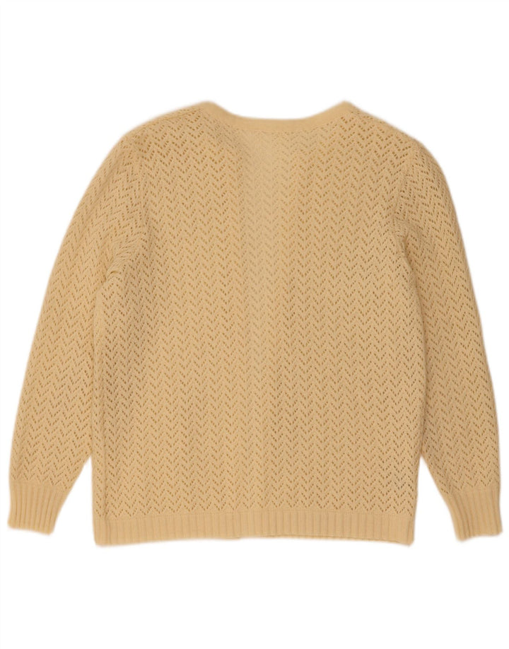 Offener Damen-Cardigan von Schoeller UK 12 Mittelbeige Polyacryl
