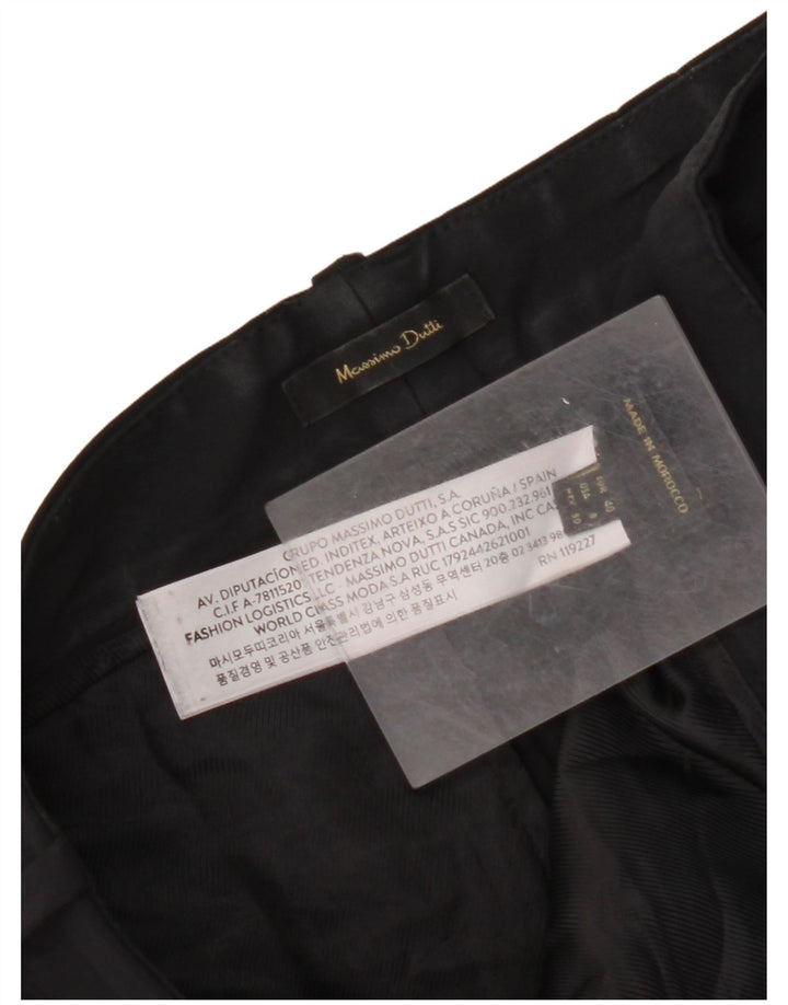 MASSIMO DUTTI Damen gerade Anzughose EU 40 Medium W30 L27 Schwarz