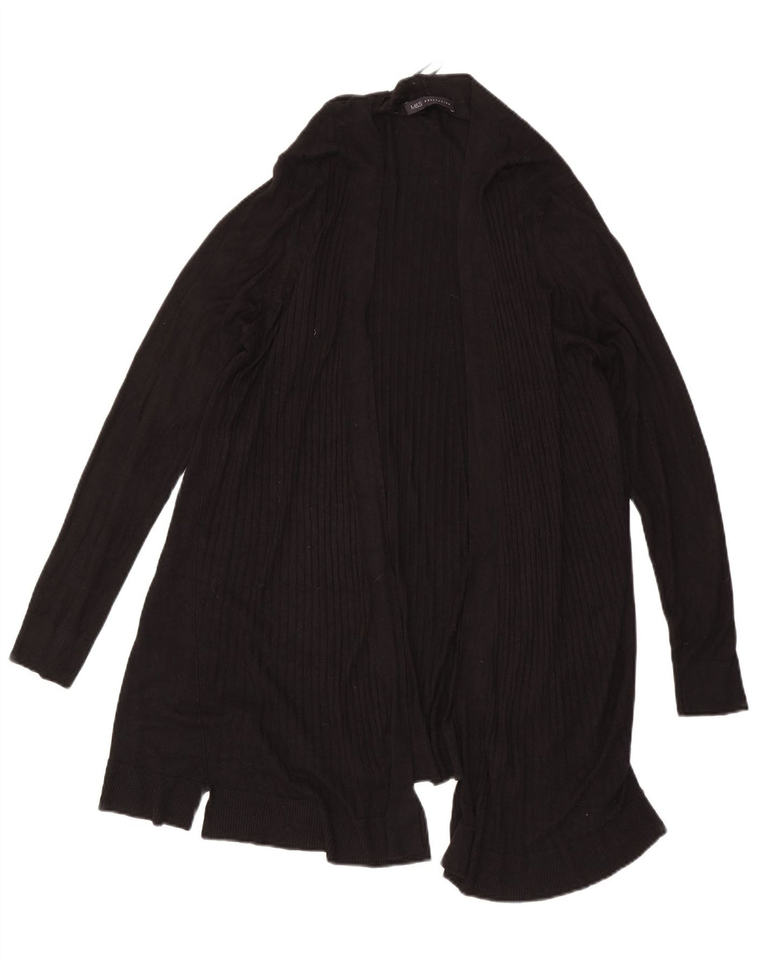 Marks & Spencer Damen Longline Open Cardigan Pullover UK 18 XL Schwarz