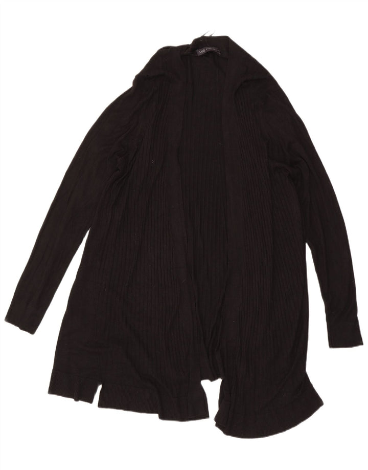 Marks & Spencer Damen Longline Open Cardigan Pullover UK 18 XL Schwarz