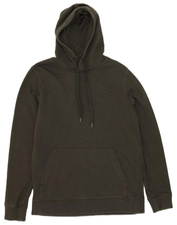 Under Armour Mens Cold Gear Hoodie Jumper Small Green Cotton