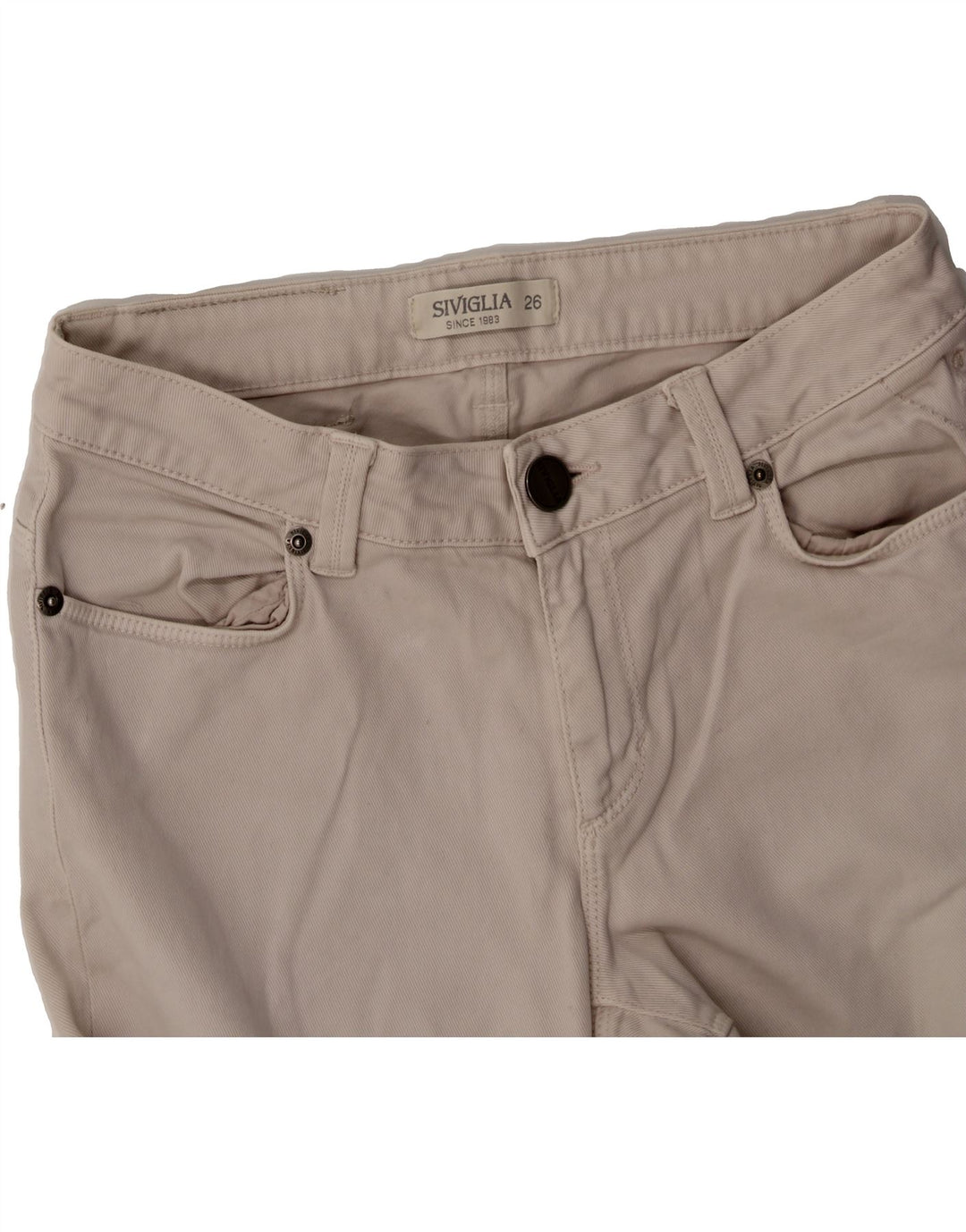 SIVIGLIA Womens Slim Jeans W26 L30  Beige Cotton Vintage SIVIGLIA and Second-Hand SIVIGLIA from Messina Hembry 