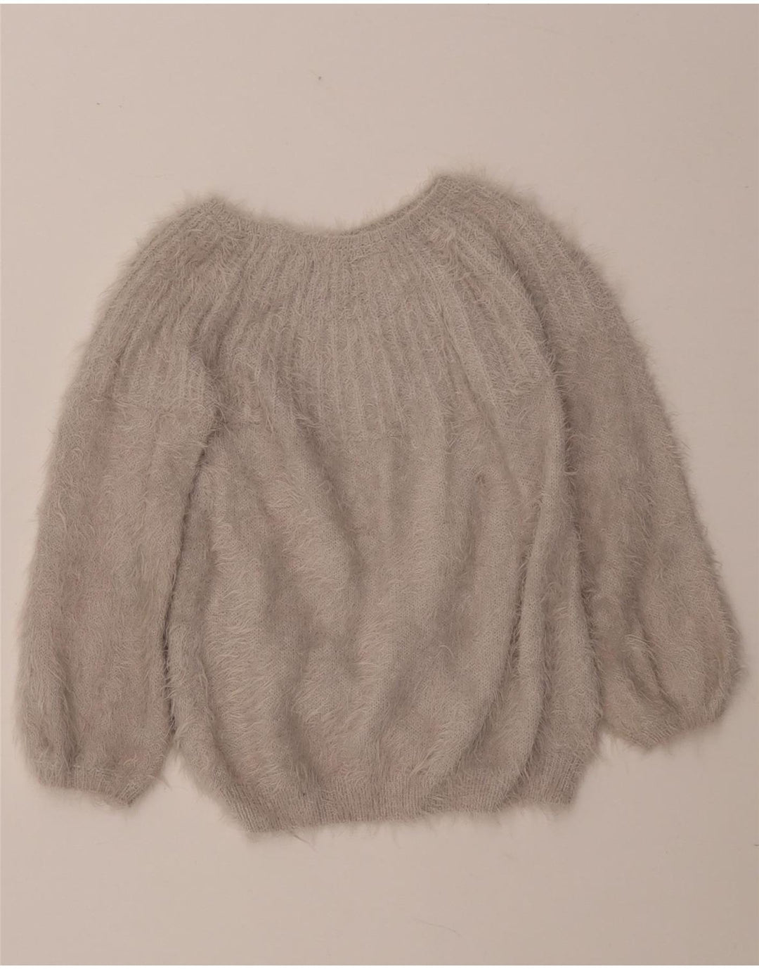 ZARA Mädchen-Pullover mit U-Boot-Ausschnitt, 7–8 Jahre, Grau