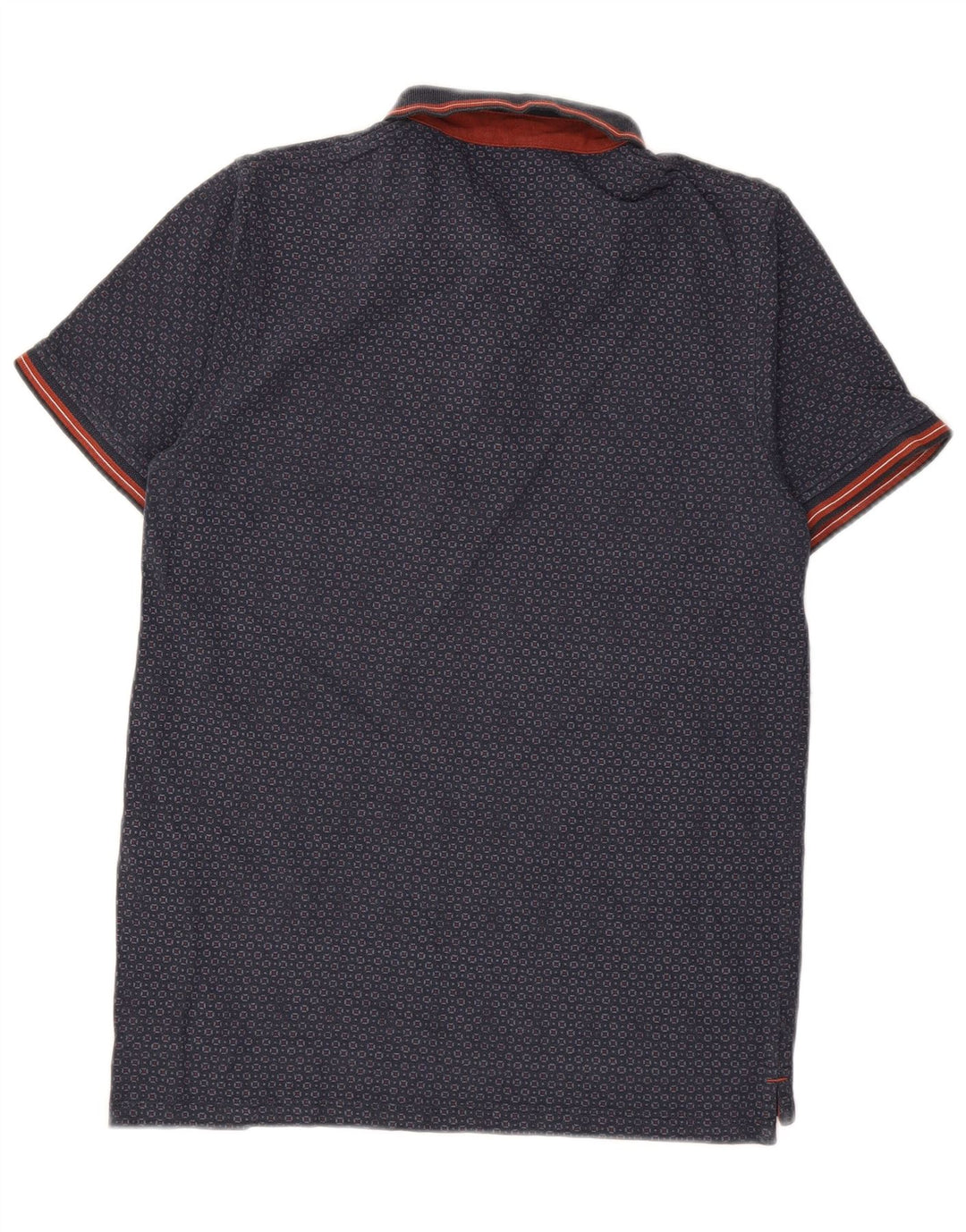 JACK & JONES Herren-Premium-Poloshirt aus mittelblauer, geometrischer Baumwolle