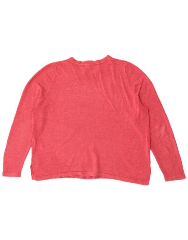 Marks & Spencer Damen-Pullover mit U-Boot-Ausschnitt, UK 18, XL, Rot, Acryl