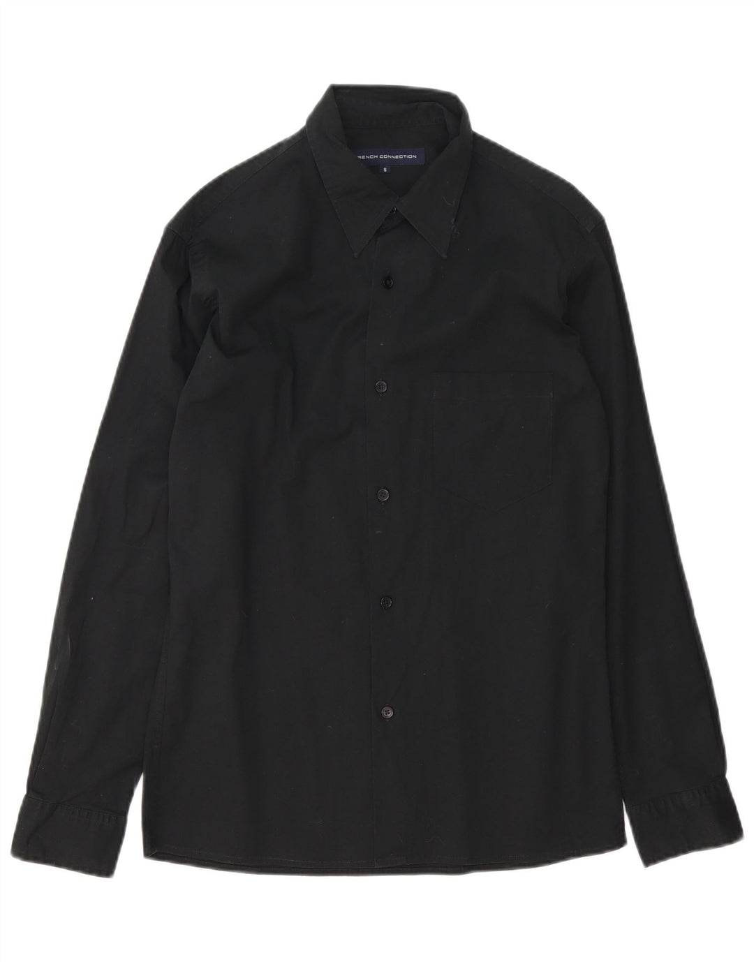 French Connection Herren-Hemd, Größe S, schwarze Baumwolle
