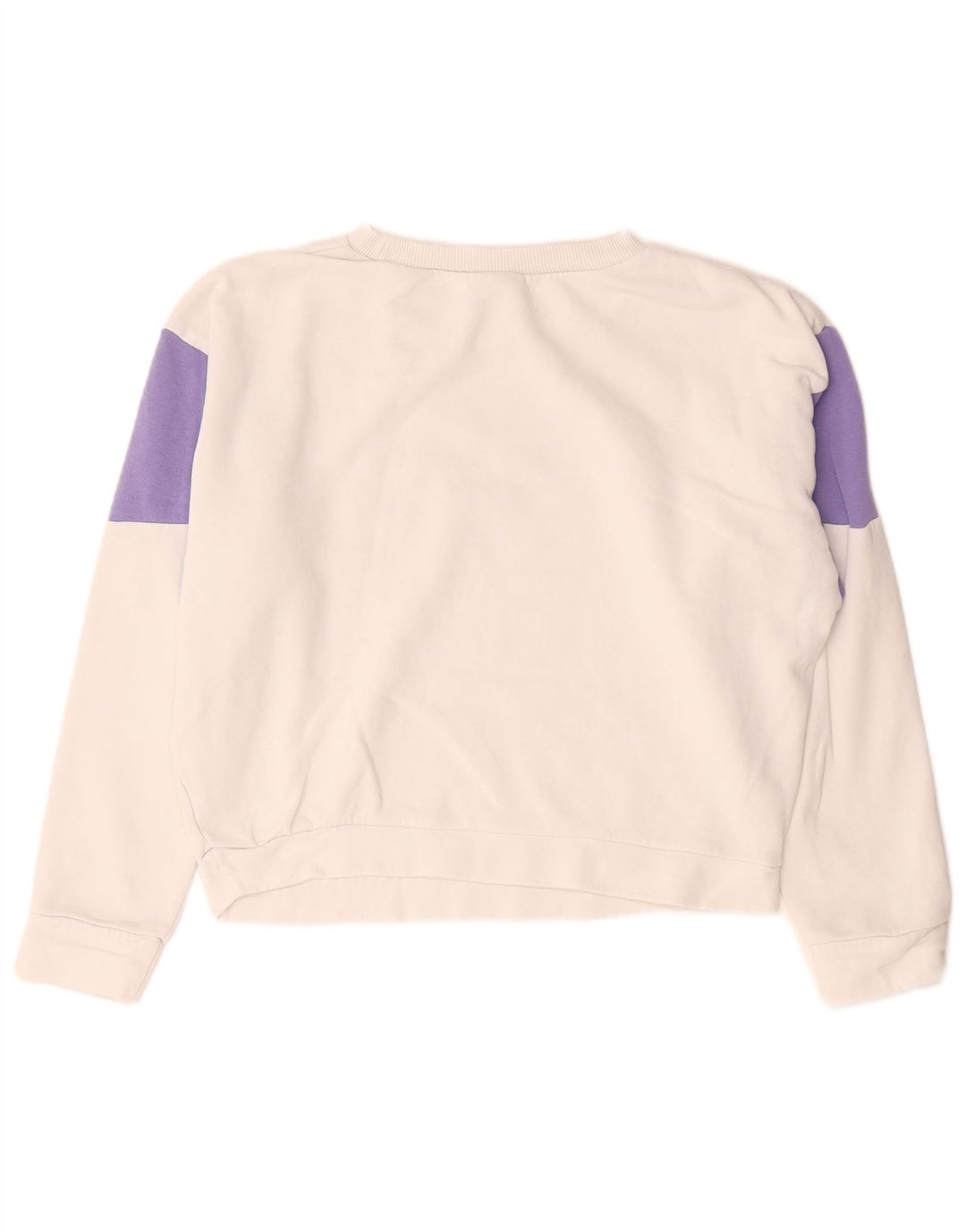 Reebok Damen Oversize Crop Sweatshirt Pullover UK 8/10 Small Weiß