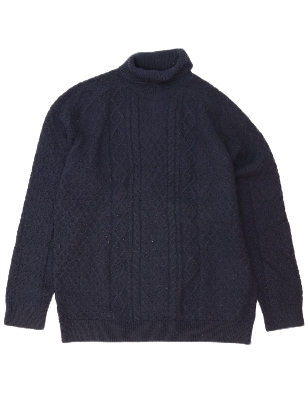 Marks & Spencer Rollkragenpullover für Herren, groß, marineblau, Polyester
