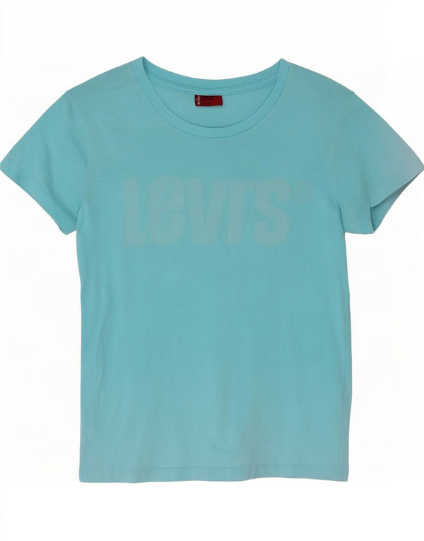 Levi's Womens Graphic T-Shirt Top UK 12 Medium Blue