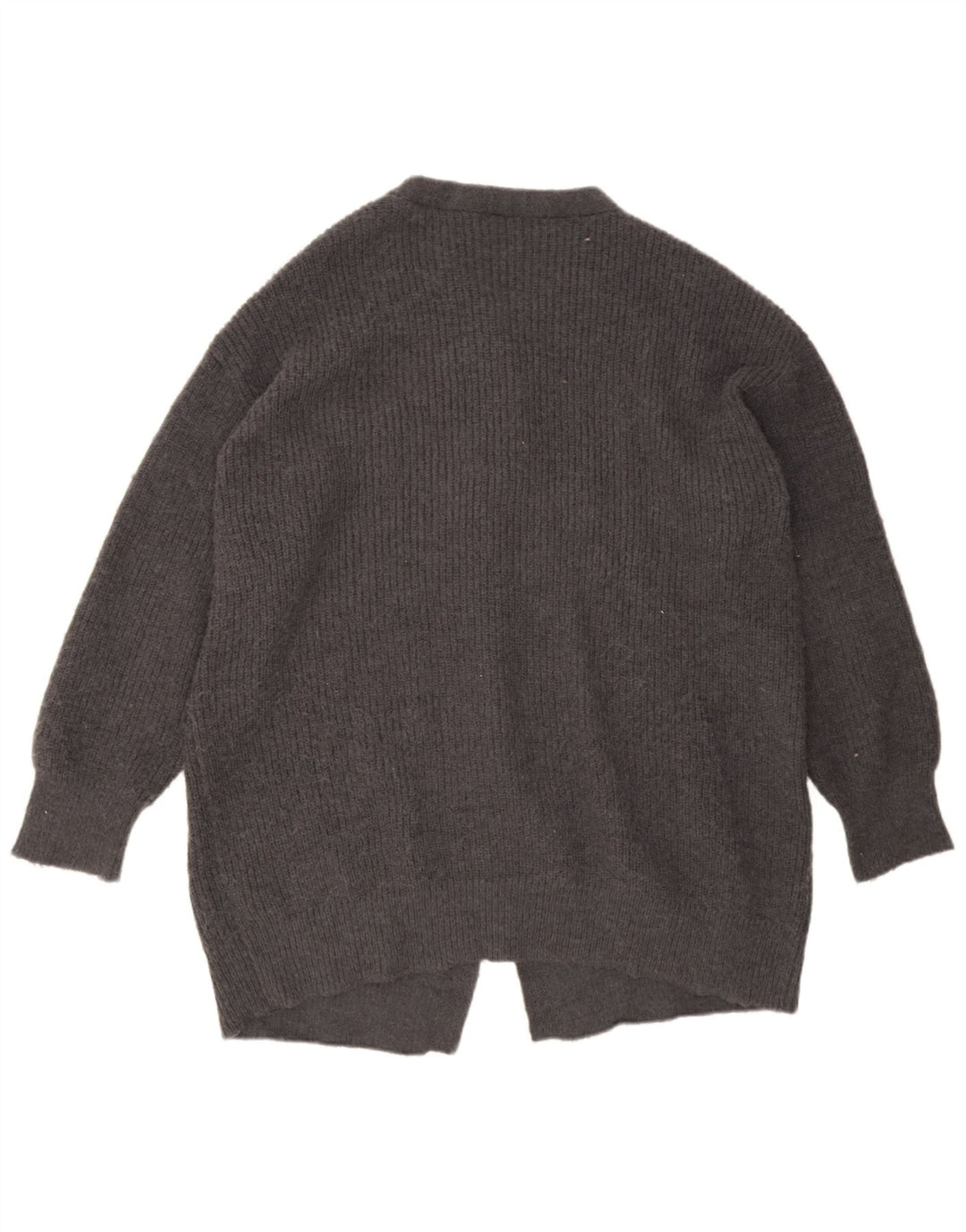 Langer, übergroßer Damen-Cardigan von Zara, Gr. 40, Größe L, Grau, Polyester