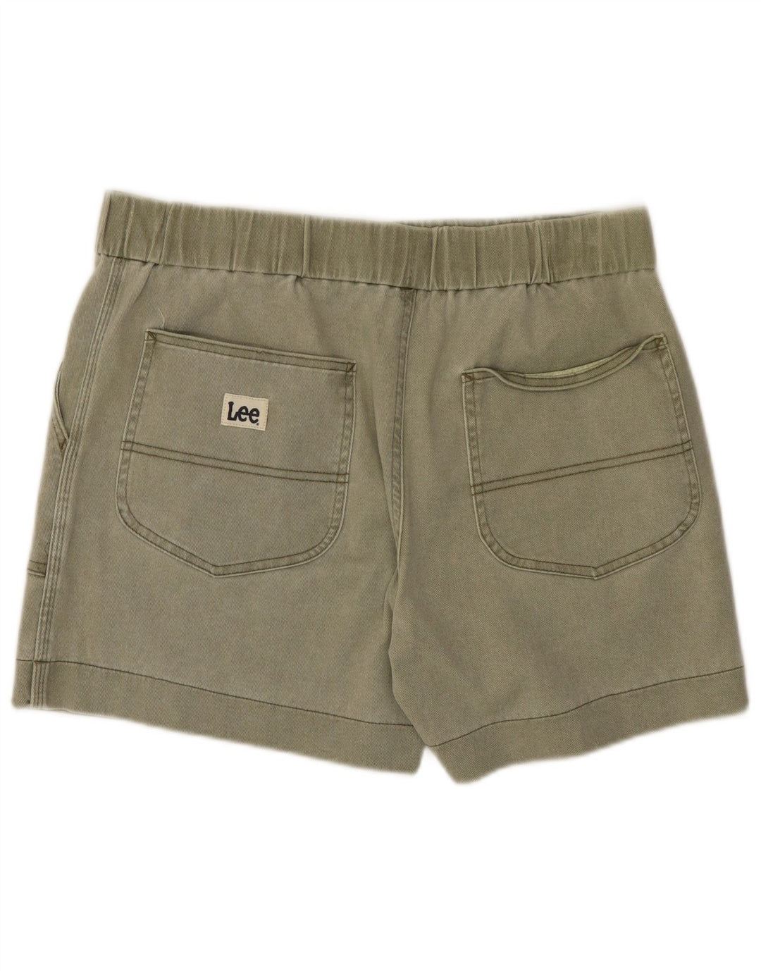 LEE Damen-Chinoshorts mit entspannter Passform und hohem Bund, US 16, 2XL, W34, Khaki, Baumwolle