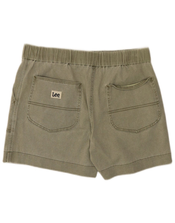 LEE Damen-Chinoshorts mit entspannter Passform und hohem Bund, US 16, 2XL, W34, Khaki, Baumwolle
