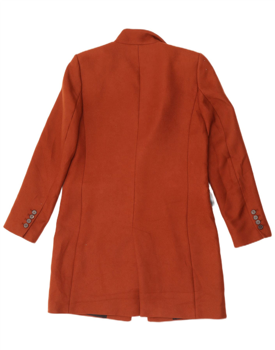 Zara Damen Mantel UK 10 Small Braun Polyester