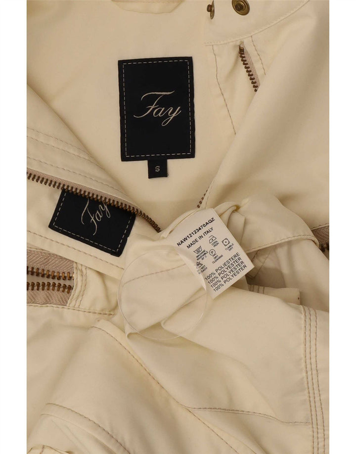 Fay Womens Utility Jacke UK 10 Small Off White Polyester