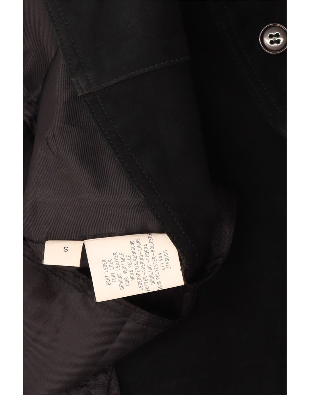 Vintage Damen Wildlederweste UK 10 Kleines schwarzes Leder