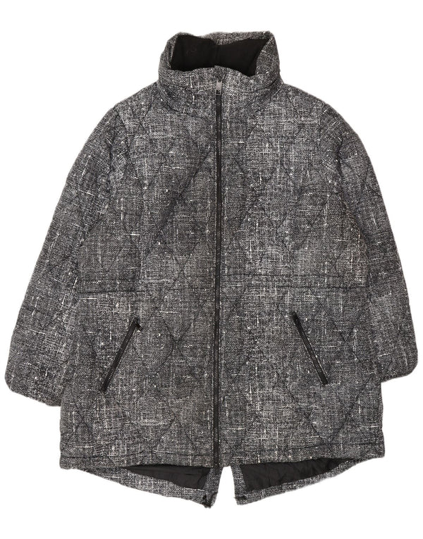 Marks & Spencer Damen Steppjacke UK 20 2XL Schwarz geflecktes Polyester