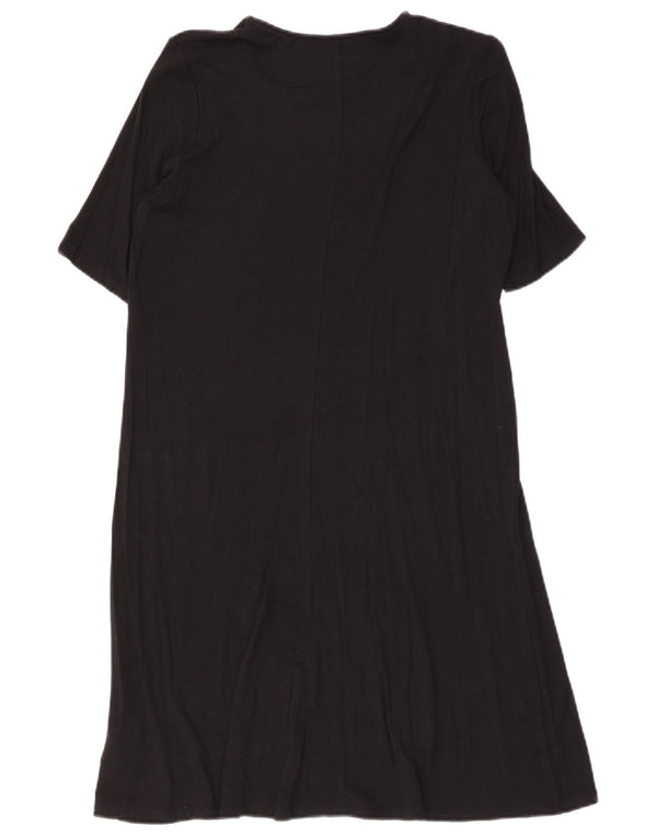 Marks & Spencer Damen T-Shirt-Kleid UK 12 Mittelschwarze Viskose