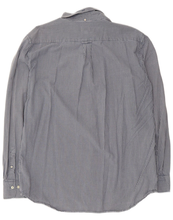 Gant Mens Indigo Regular Fit Shirt Size 43/44 17 1/2 XL Blue Gingham Cotton