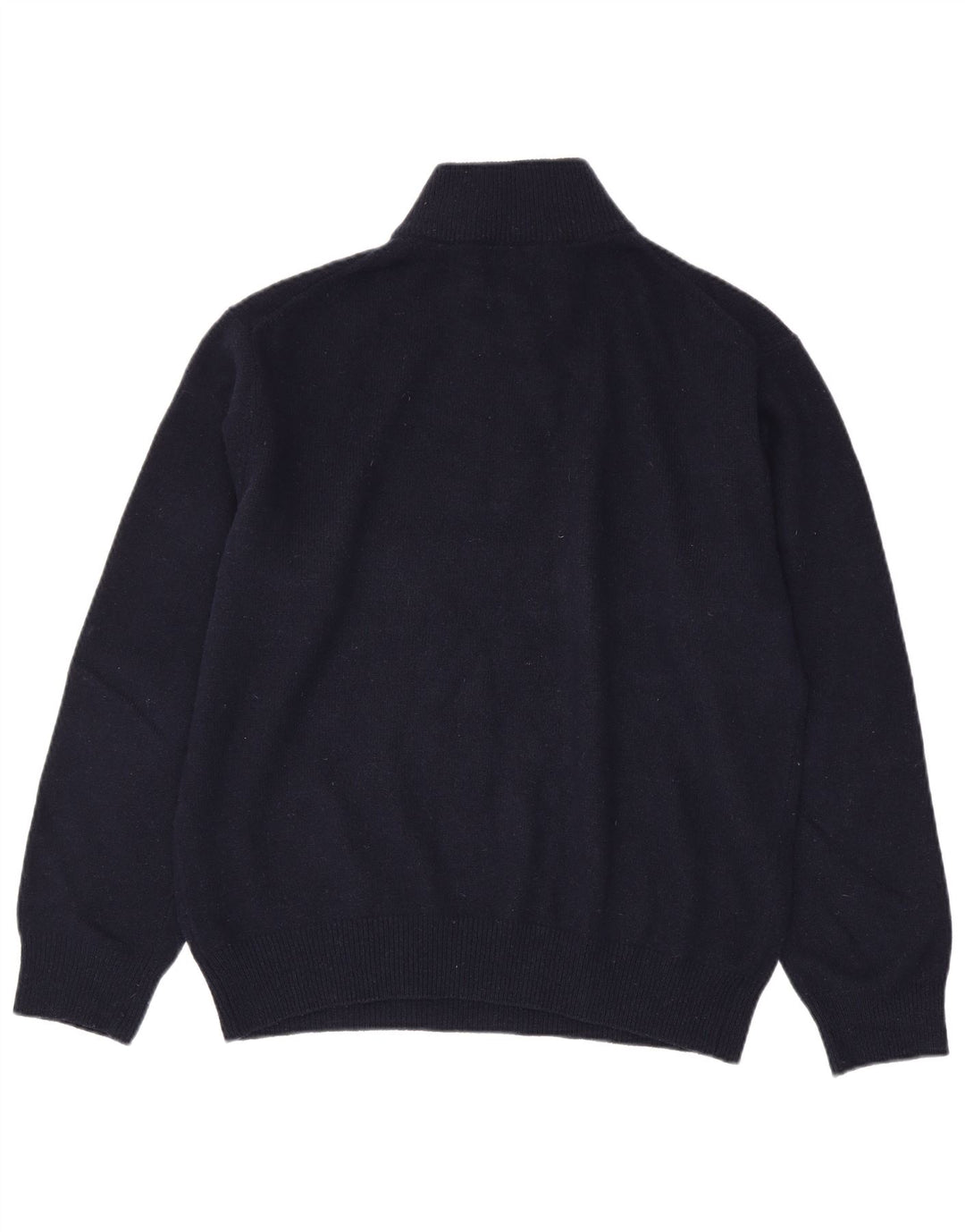 GANT Herren-Pullover mit Reißverschluss am Hals, XL, marineblaue Lammwolle