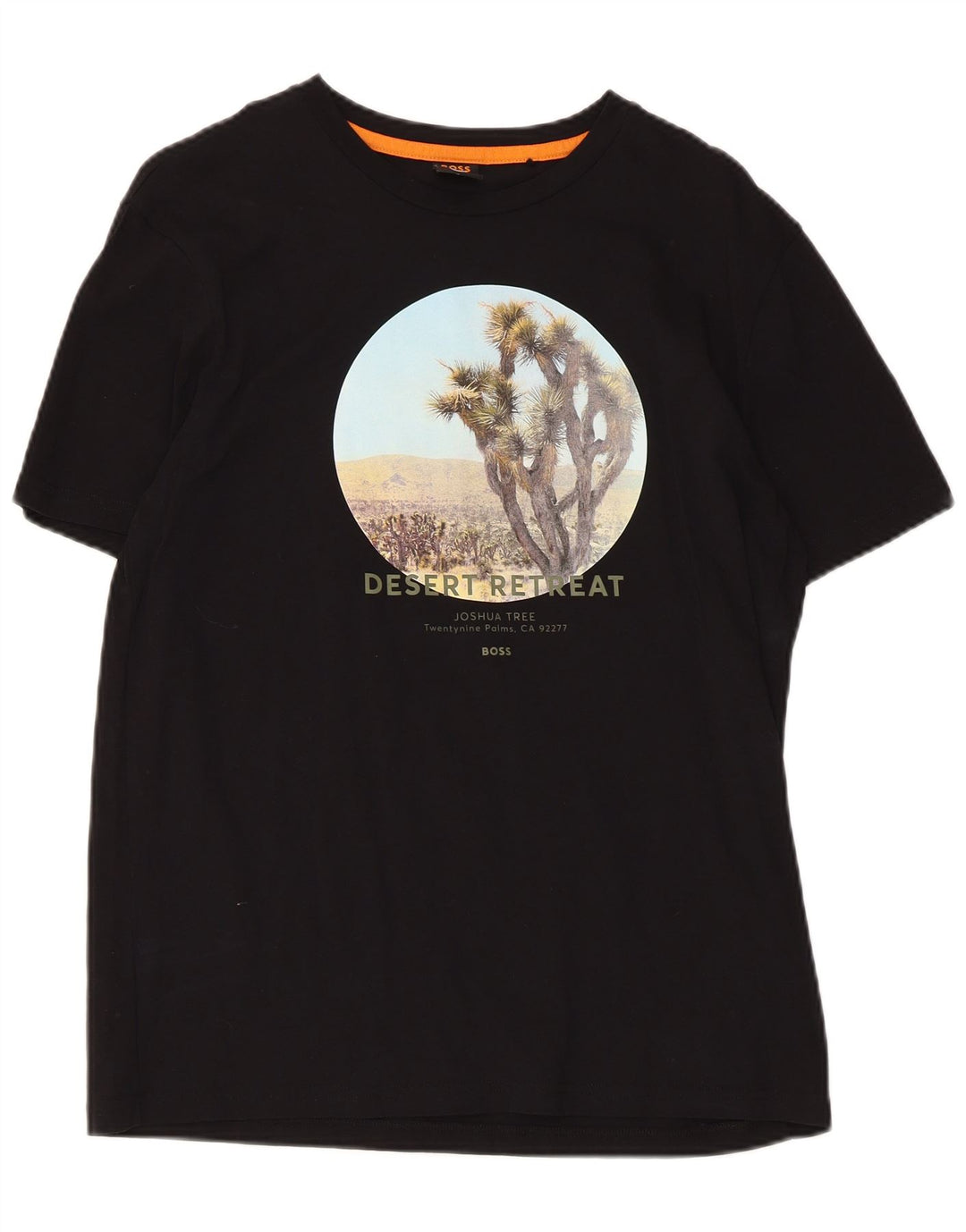 Hugo Boss Herren-T-Shirt mit Grafik, mittelschwarze Baumwolle