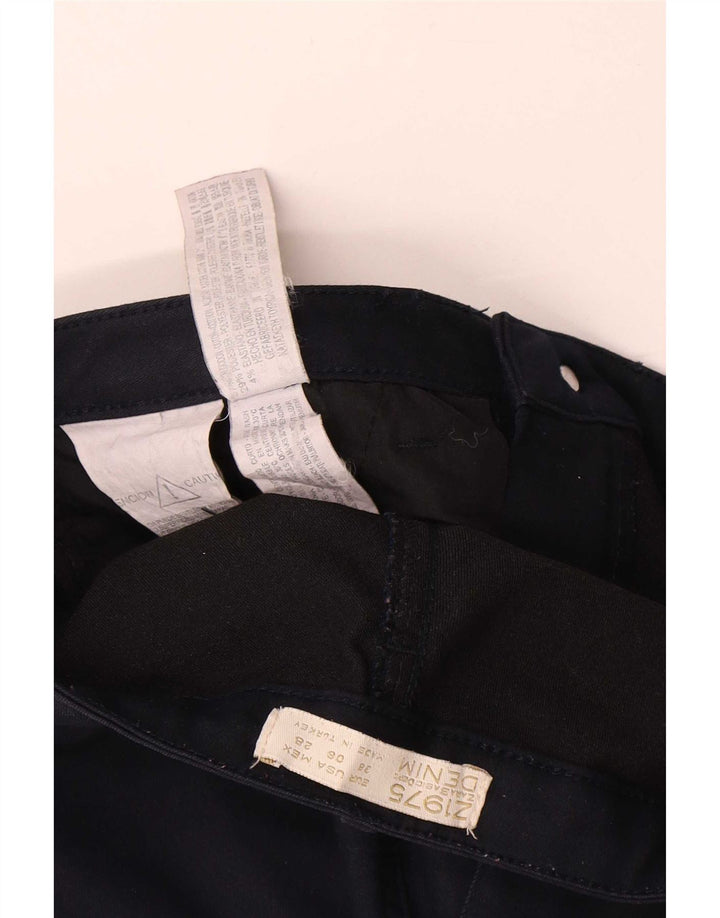 Zara Damen Slim Jeans EU 38 Small W28 L27 Marineblau Polyester