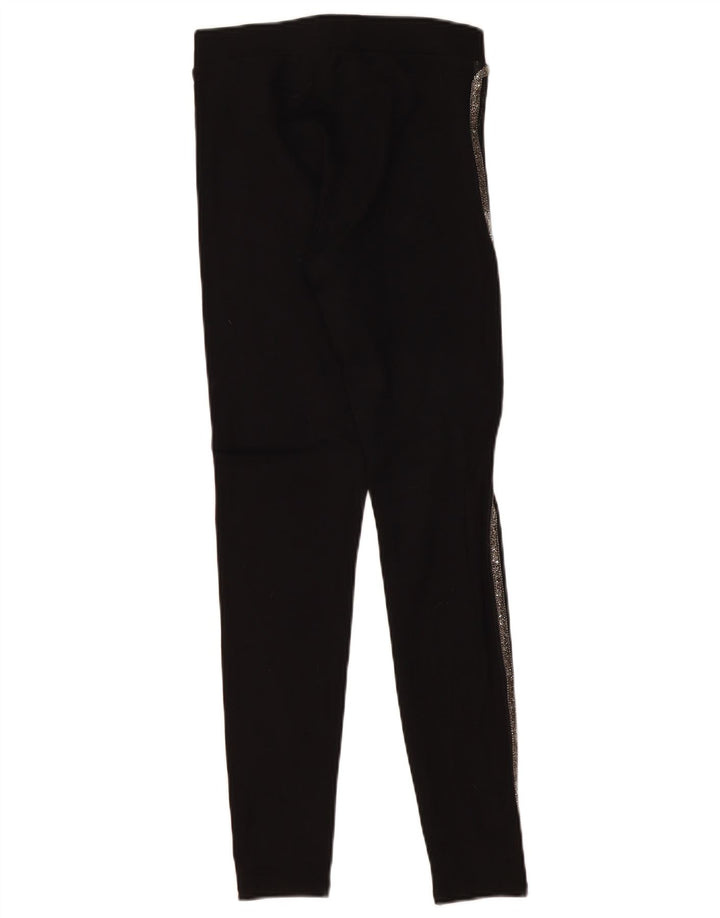 Zara Damen Leggings UK 8 Small Schwarz Viskose