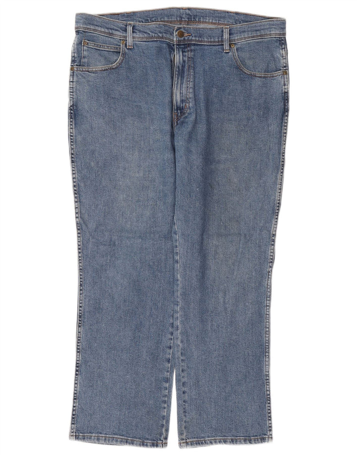 WRANGLER Herren Straight Jeans W38 L30 Blaue Baumwolle