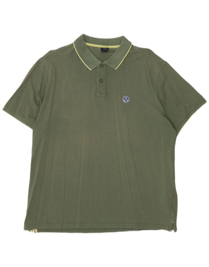 NORTH SAILS Herren Poloshirt XL Khaki Baumwolle