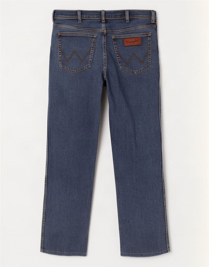 Wrangler Herren Texas Straight Jeans W36 L29 Blaue Baumwolle