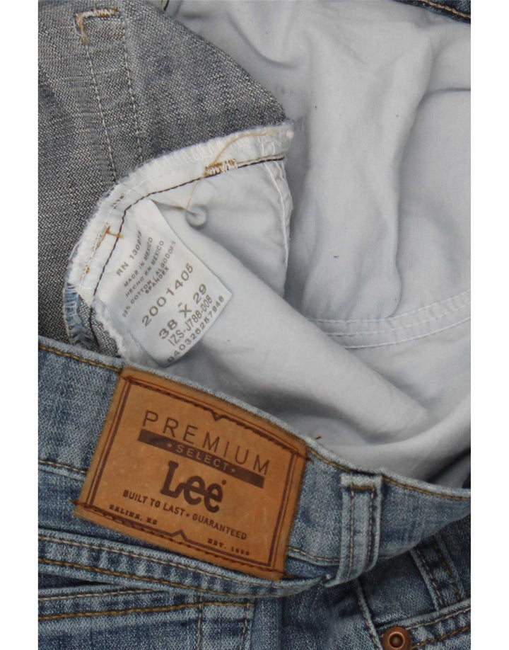 Lee Herren Straight Jeans W38 L29 Blaue Baumwolle