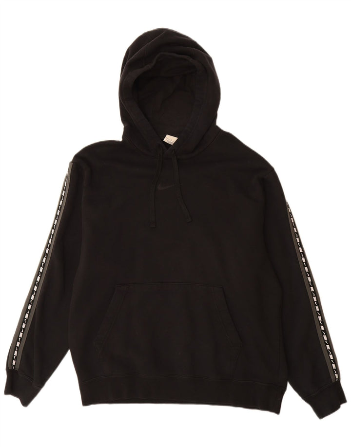 NIKE Herren-Kapuzenpullover mit Grafik, groß, aus schwarzer Baumwolle