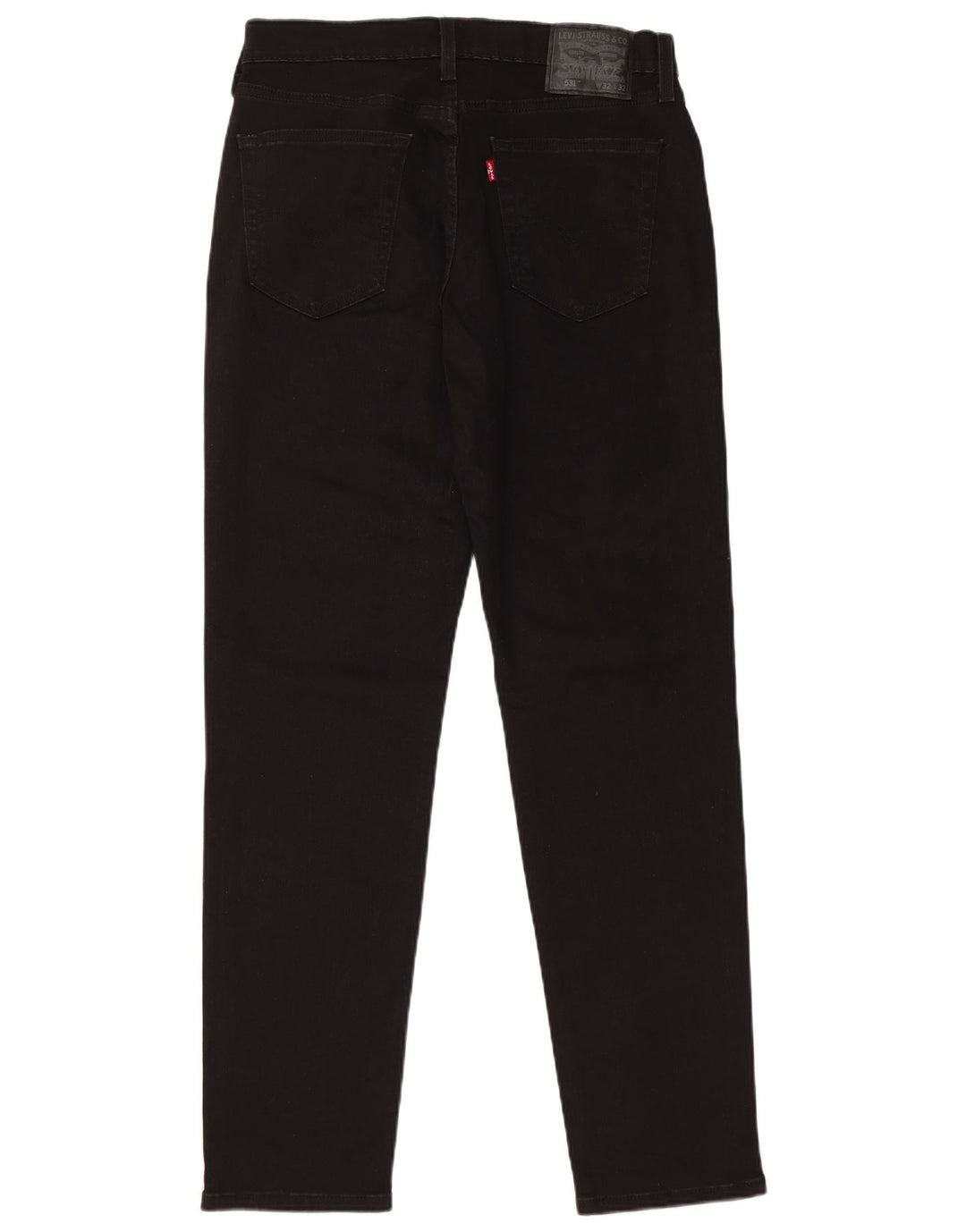 LEVI'S Herren 531 Slim Jeans W32 L32 Schwarze Baumwolle