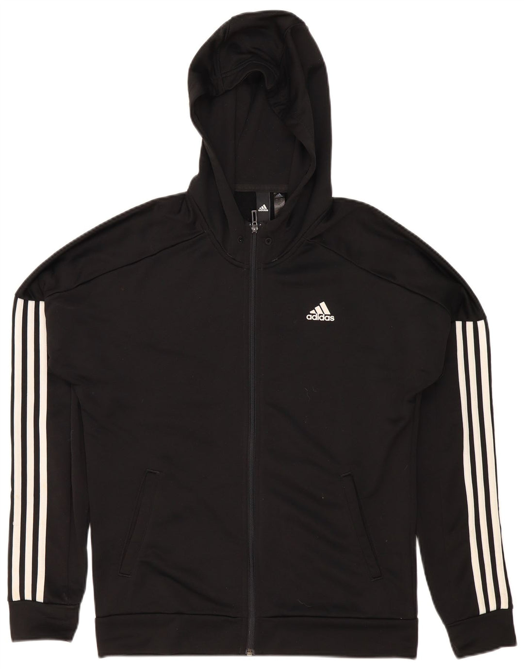 Adidas Herren Zip Hoodie Pullover Medium Schwarz Polyester