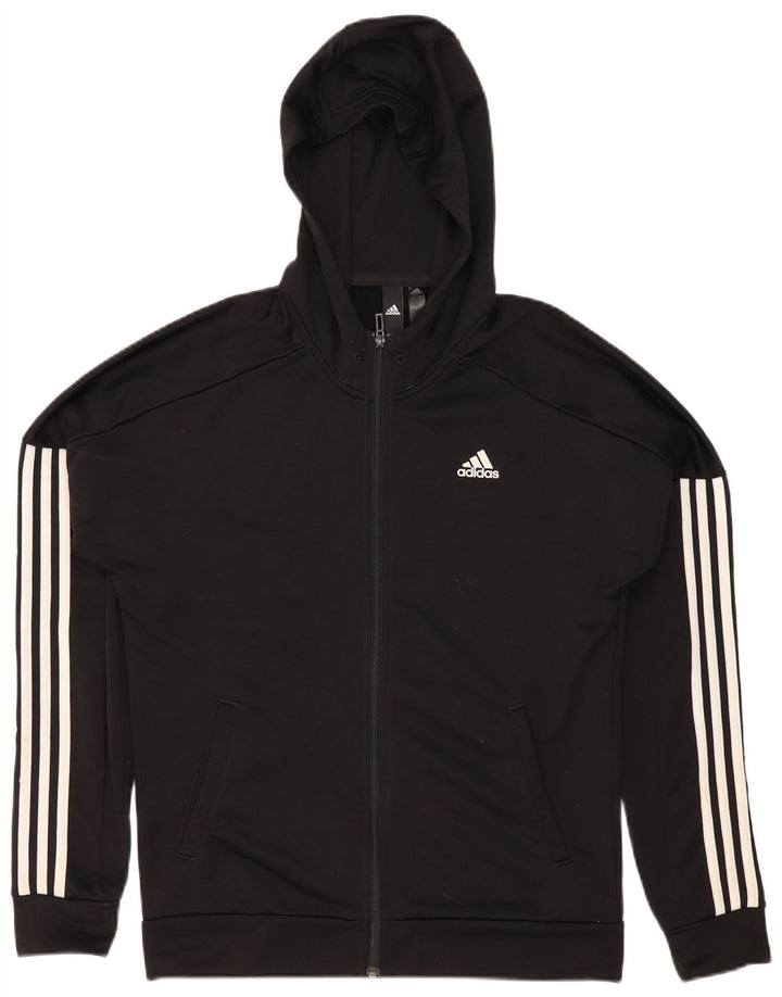 Adidas Herren Zip Hoodie Pullover Medium Schwarz Polyester