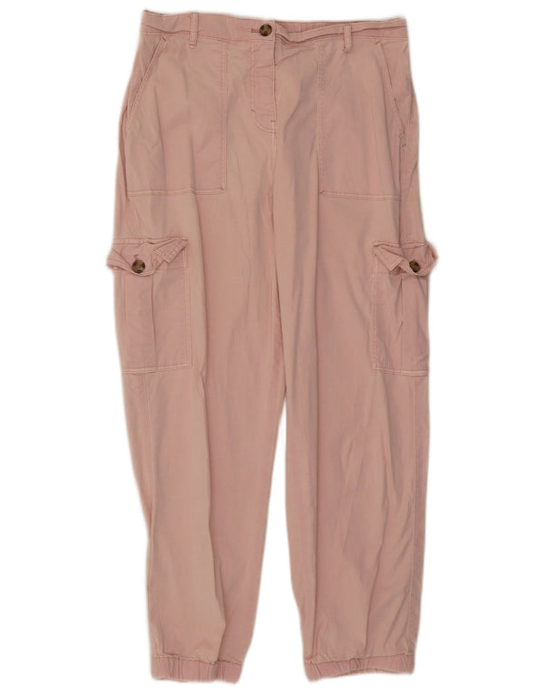 Marks & Spencer Damen Crop Cargohose UK 12 Medium W30 L26 Pink