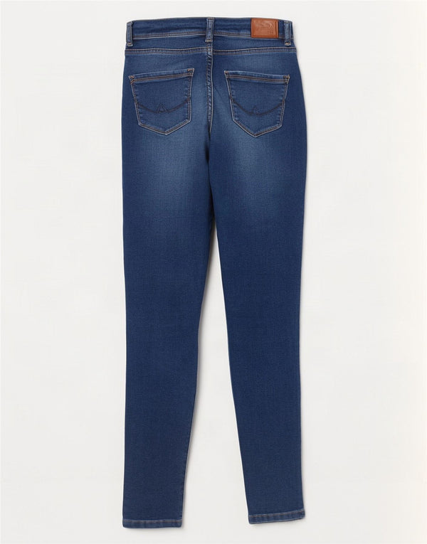Superdry Damen Sophia Skinny Jeans W26 L32 Marineblau Baumwolle