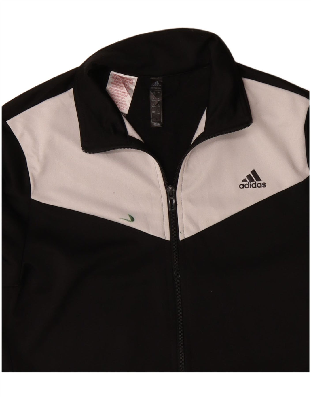 Adidas Jungen-Trainingsanzug-Top-Jacke, 14–15 Jahre, schwarzes Colourblock-Polyester