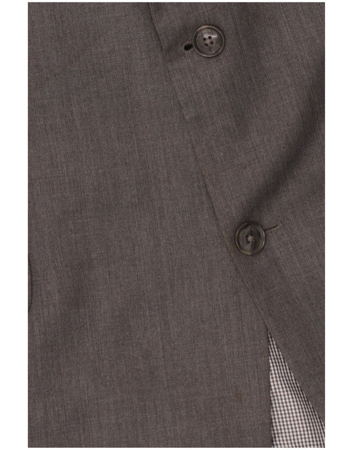 Tommy Hilfiger Herren-Blazer mit 2 Knöpfen, UK 42, XL, graue Wolle