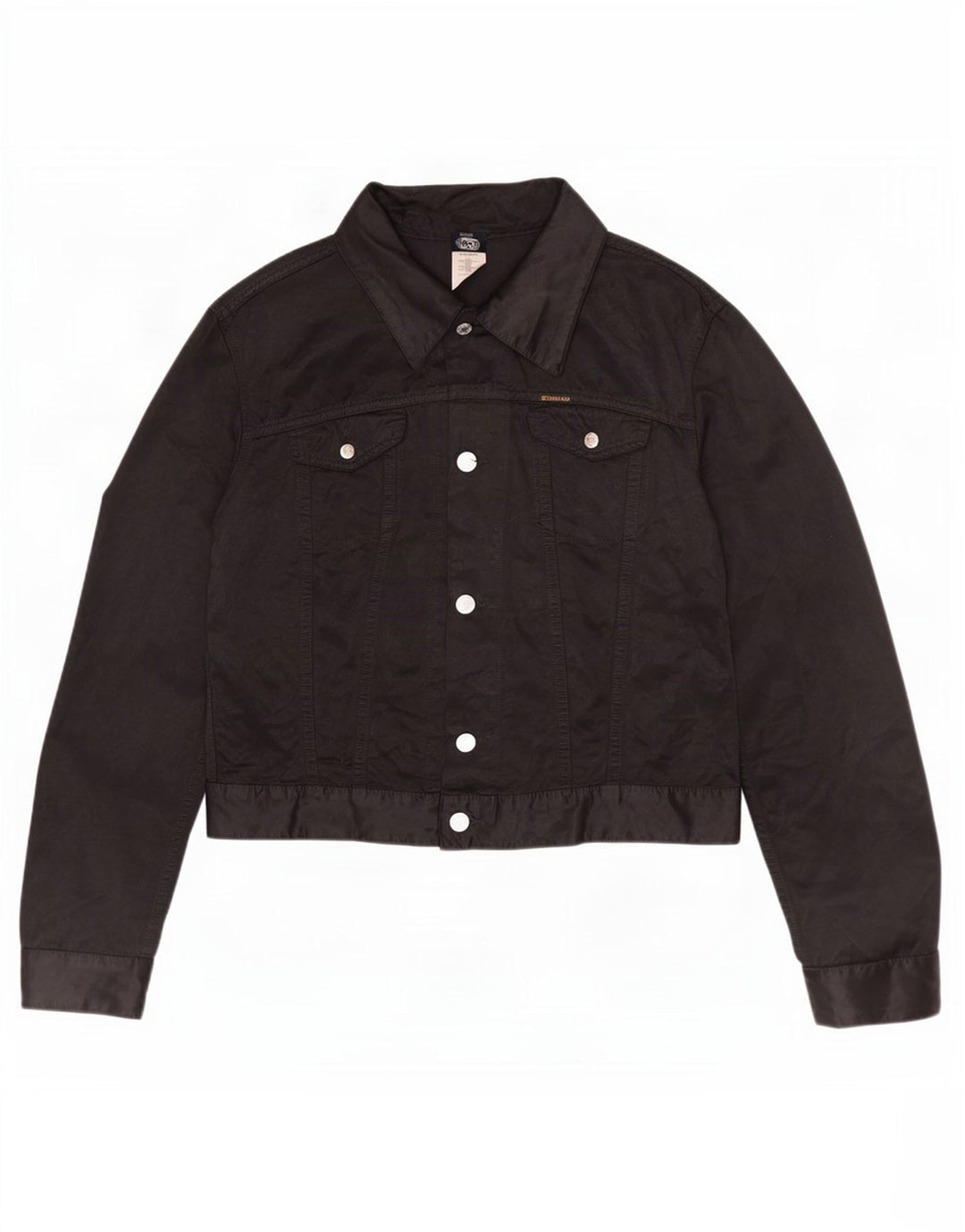 Diesel Damen Utility-Jacke UK 18 XL Schwarz Baumwolle
