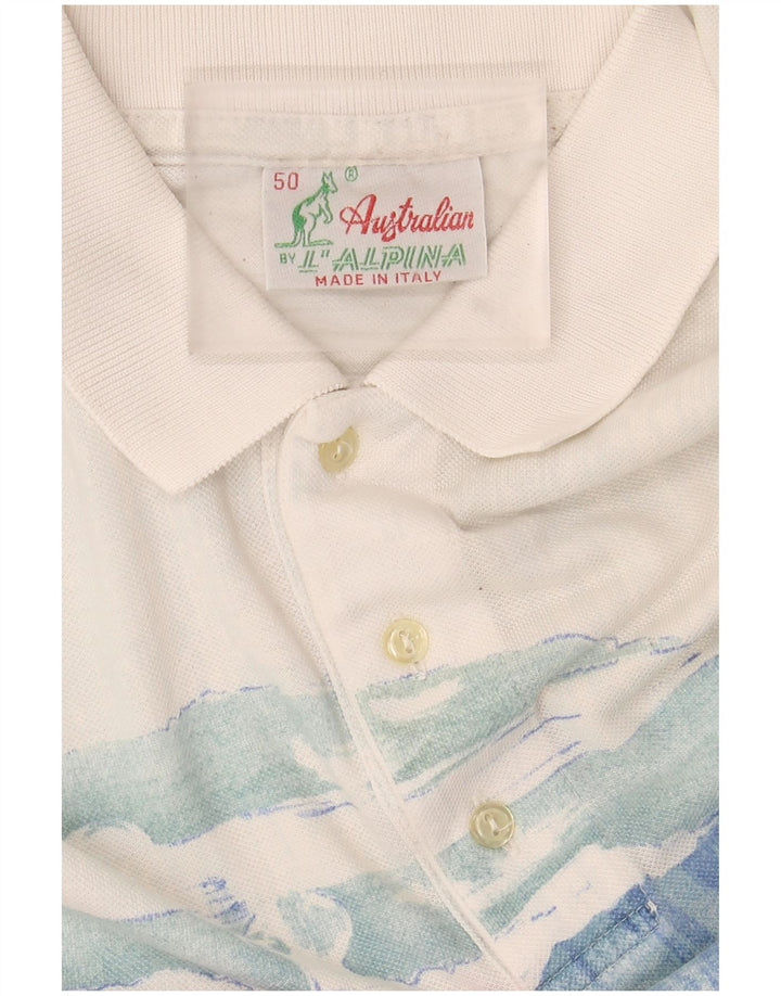 AUSTRALIAN L'ALPINA Herren Poloshirt IT 40 Medium Off White